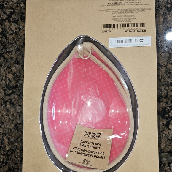 PINK, New Backless Bra, slightly lined - Picture 3 of 5